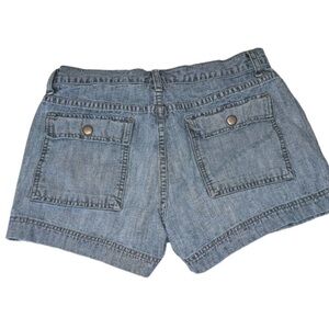 Women's Light Blue Denim Shorts with Back Pockets